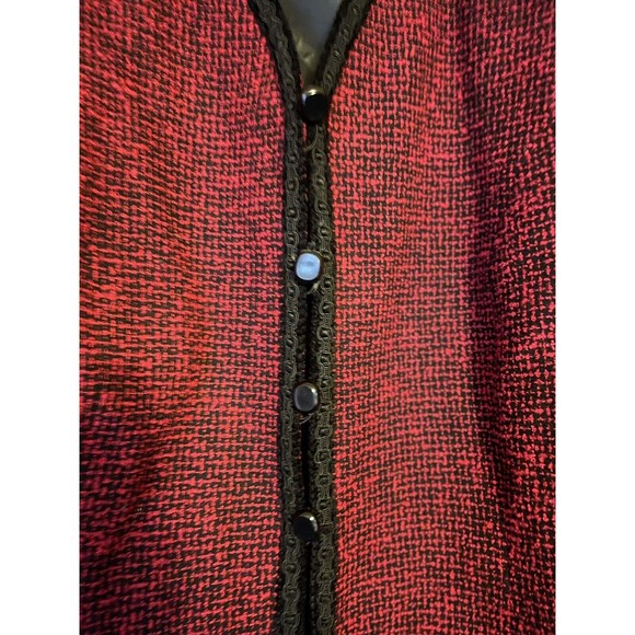Pendleton Wool Blazer Jacket Sz 12 Vintage Red Black - Picture 4 of 4